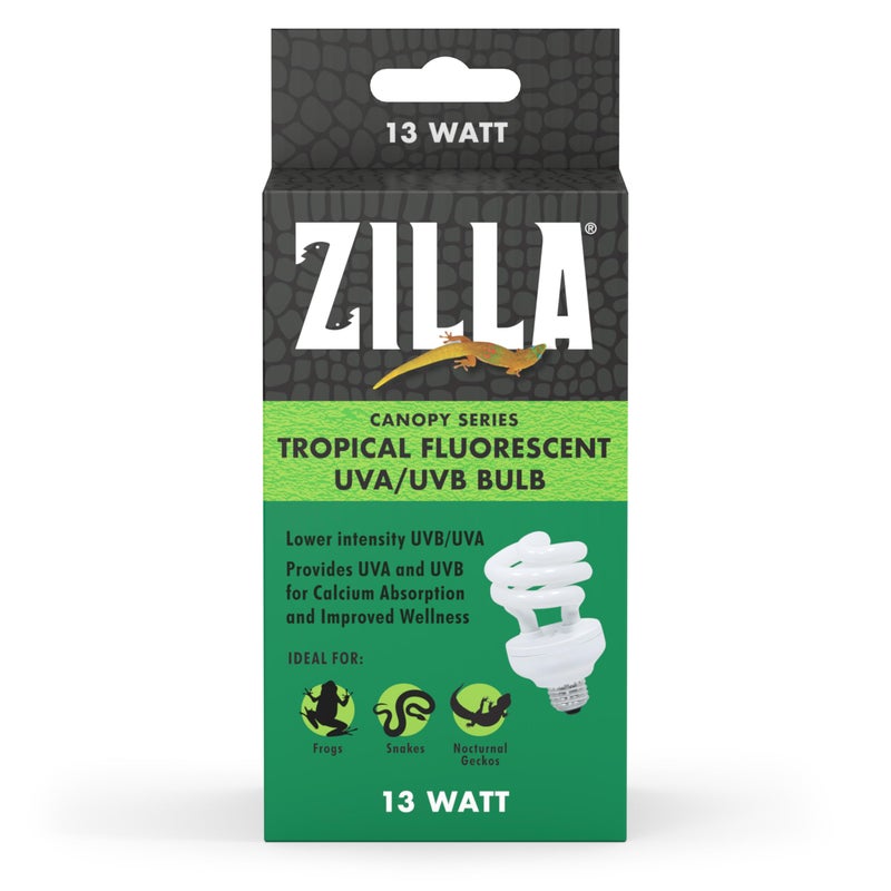 Zilla Canopy Series Fluorescent UVB/UVA Bulbs Tropical 13 W,White, 3.875 in - Image 4